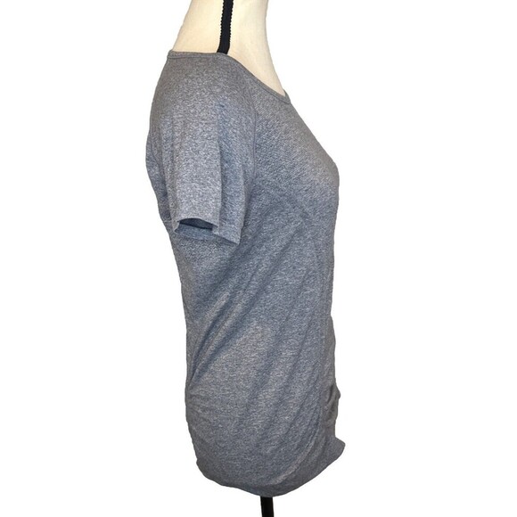 Athleta Top Women’s Ruched Fastest Track Running Stretch Workout Gym Gray Sz M - Picture 5 of 8